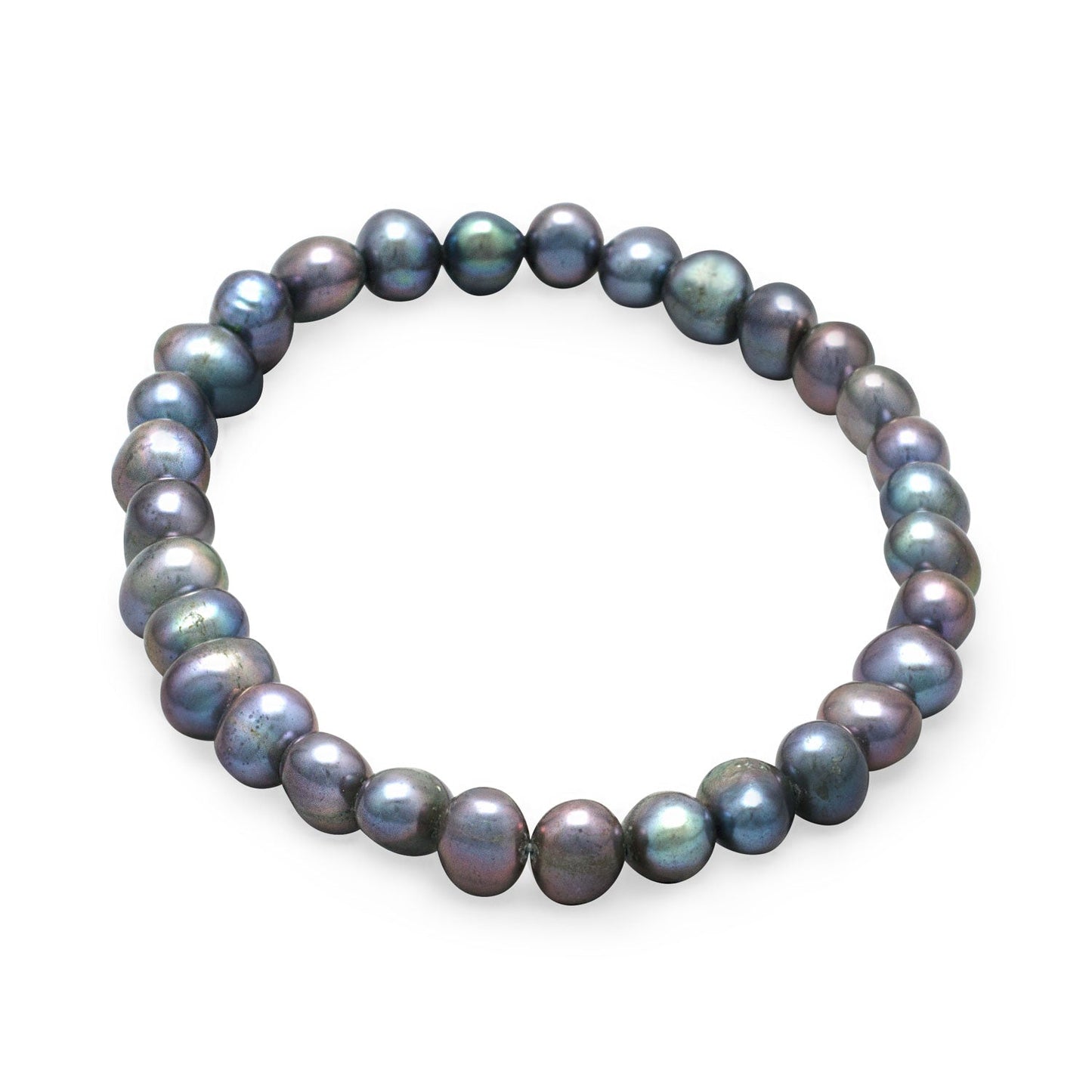 Peacock Cultured Freshwater Pearl Stretch Bracelet