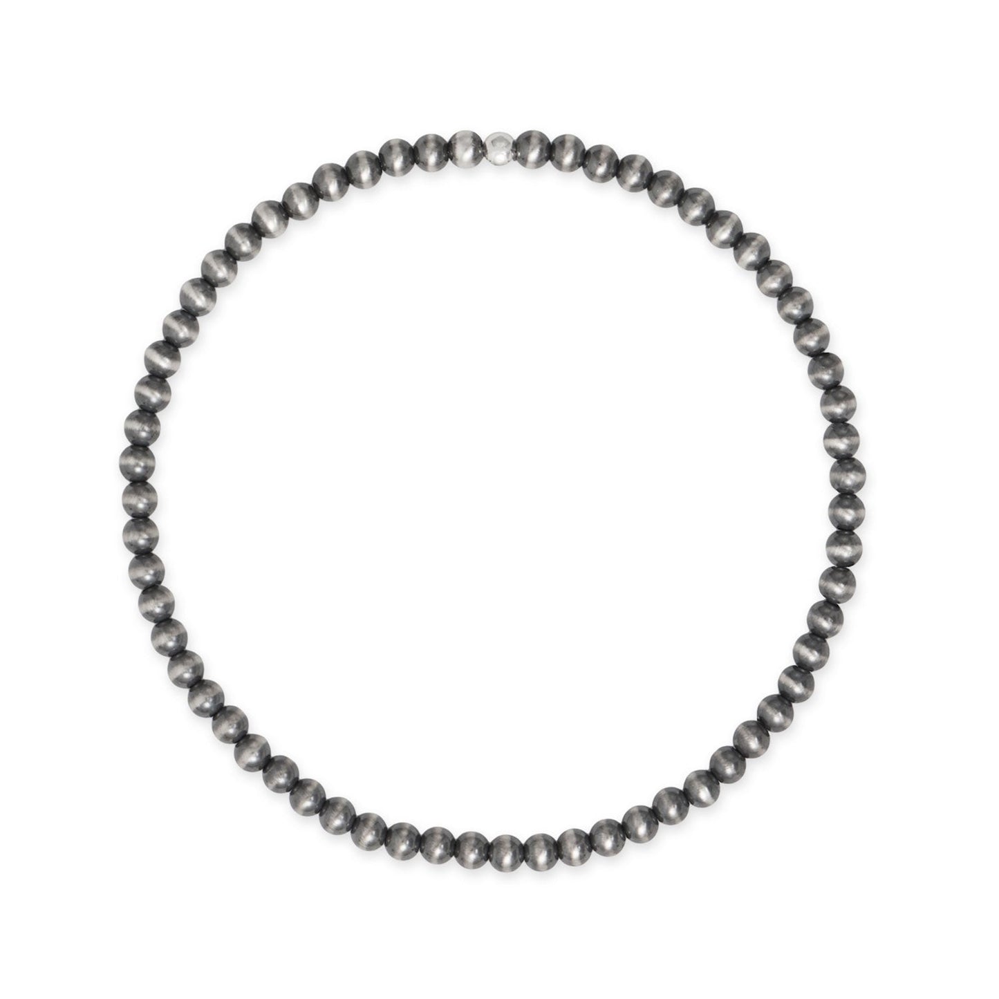 3mm Oxidized Bead Stretch Bracelet