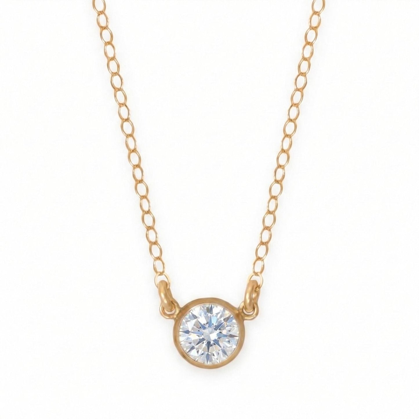 16" + 2" 14/20 Gold Filled 6mm CZ Necklace
