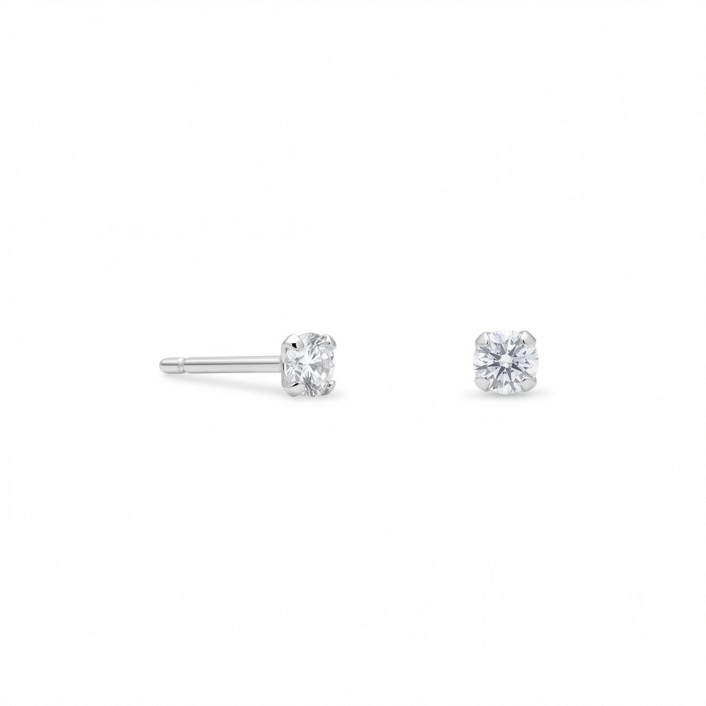 3mm CZ Stud Earrings