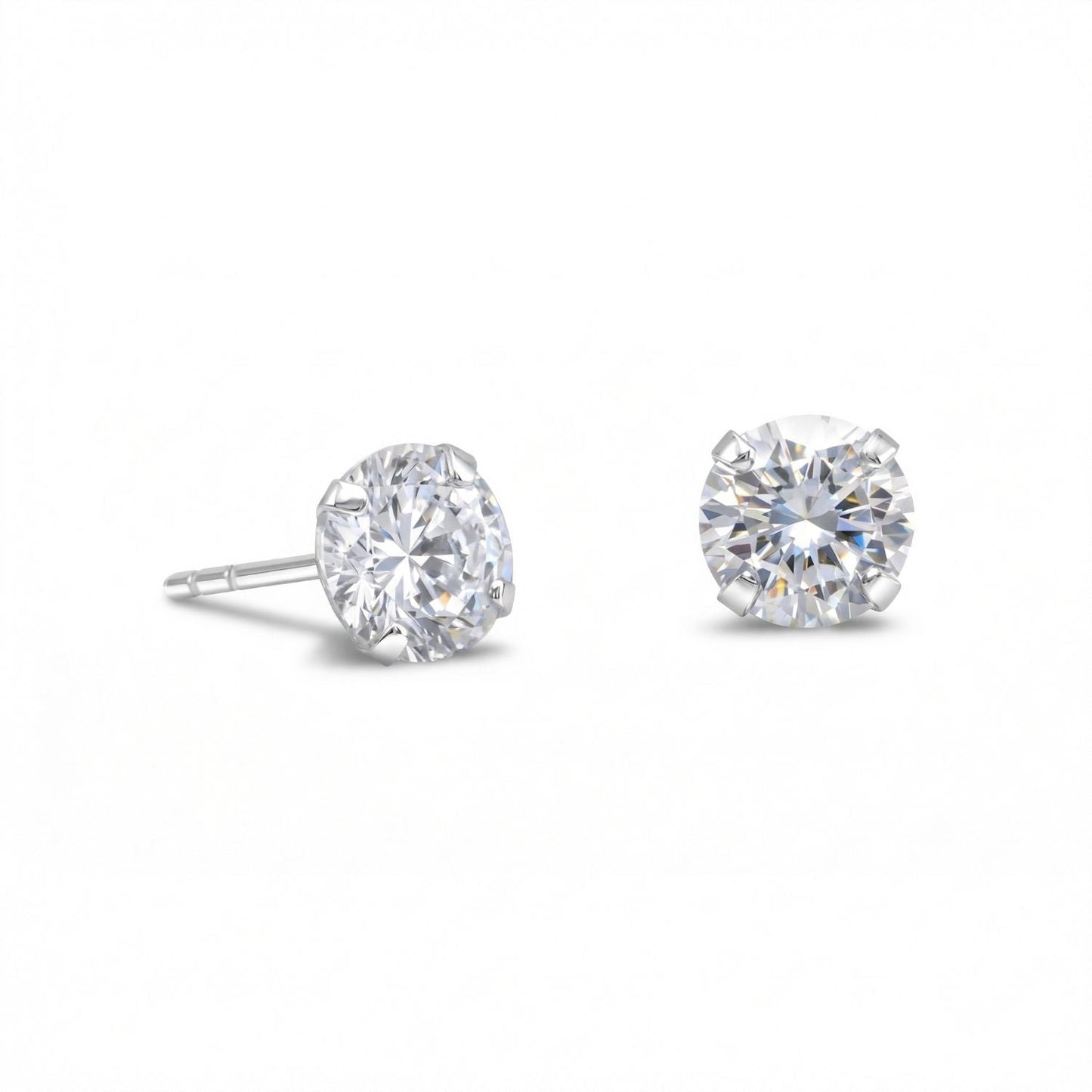 6mm CZ Stud Earrings