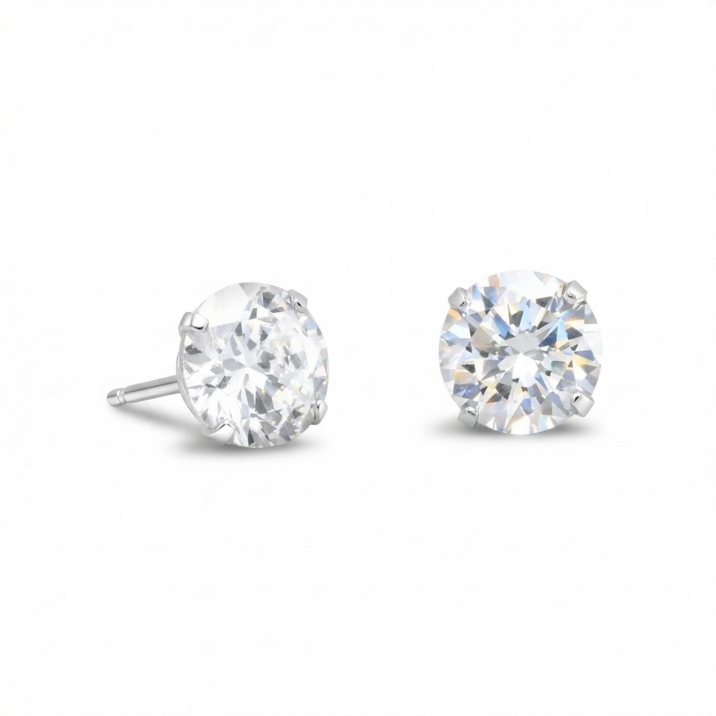 7mm CZ Stud Earrings