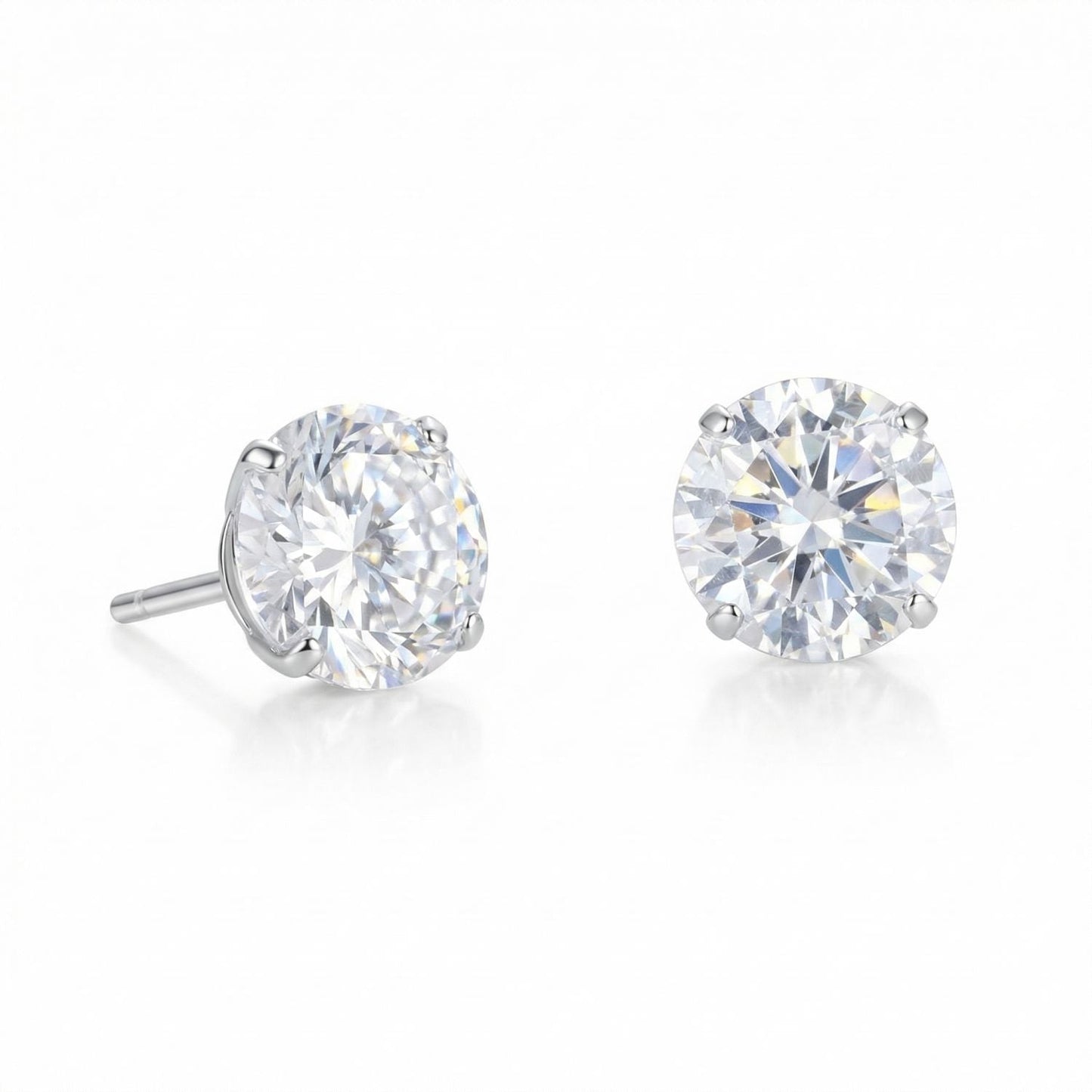 8mm CZ Stud Earrings