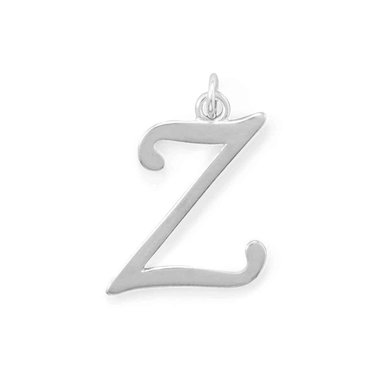 Large Polished Letter Initial Pendant Series (A-Z)