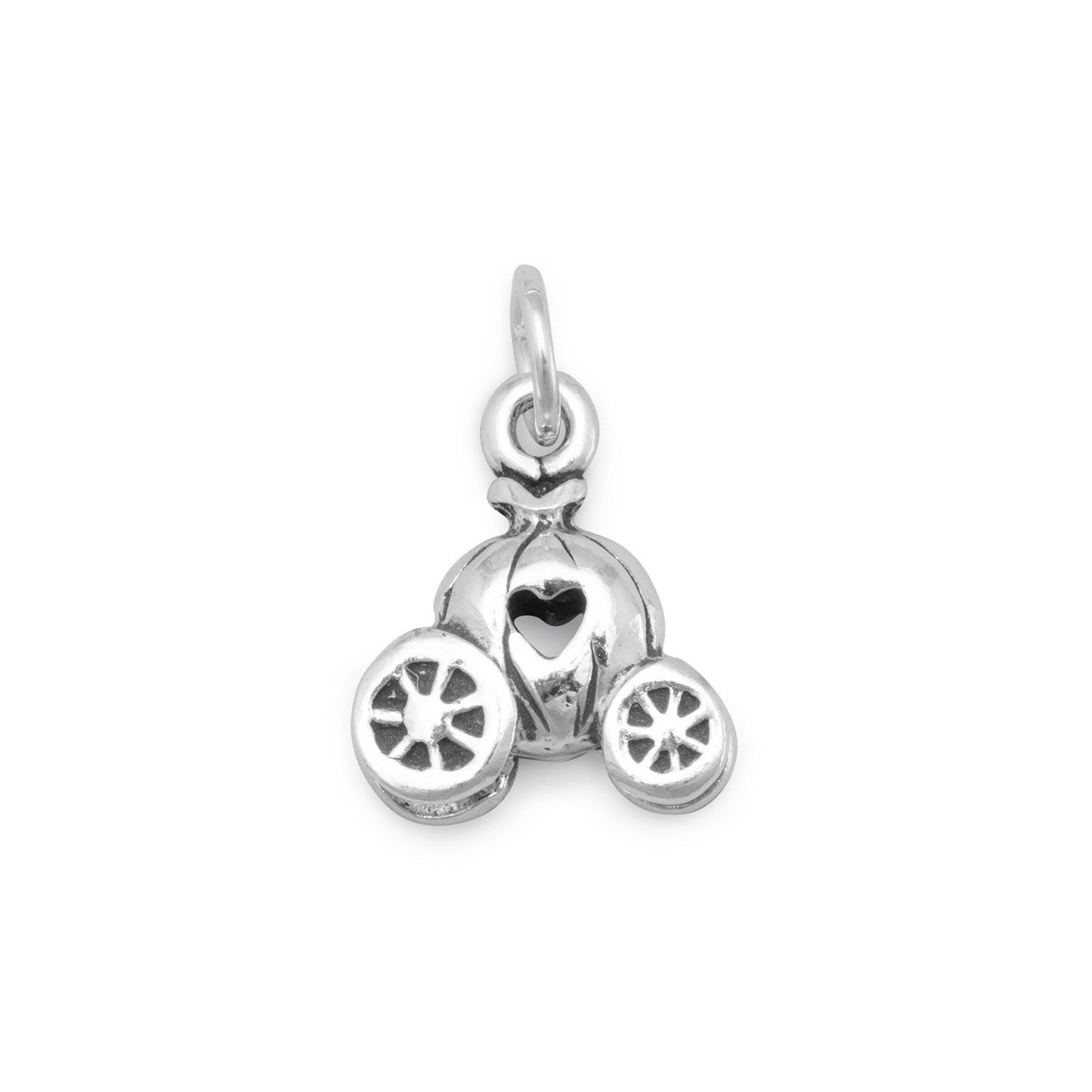Silver or Gold 3D Pumpkin Carriage Charm