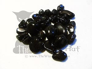 Natural Black Onyx Tumbled Crystal Stone - Single Piece