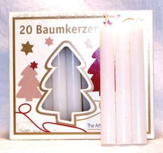 4-Inch White Chime Candle, 1/2-Inch Diameter - Single Taper