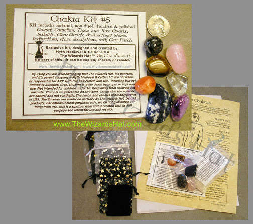 Complete 7 Chakra Healing Crystal and Stone Kit - Set #5