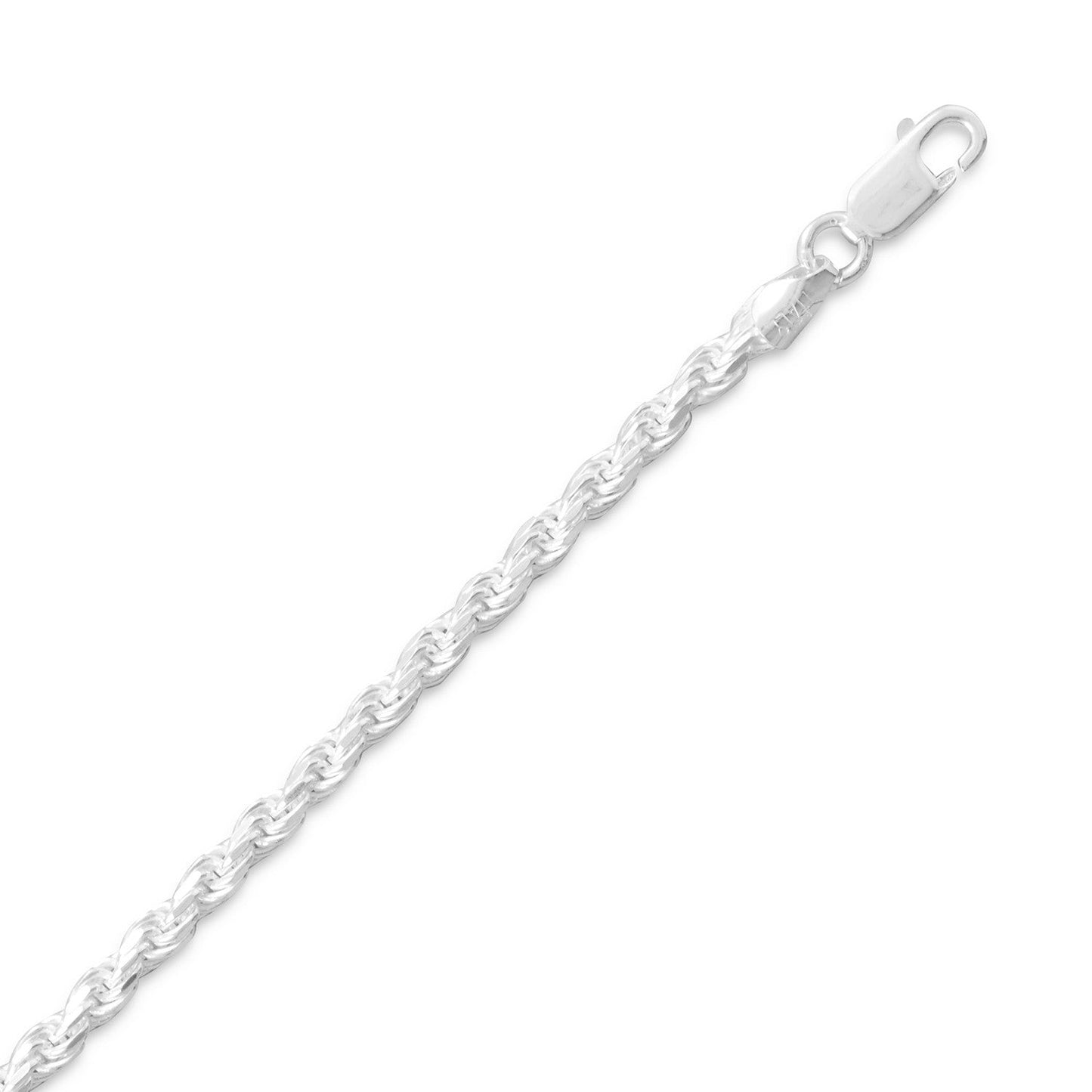 Diamond Cut Rope Chain Necklace (3.3mm)