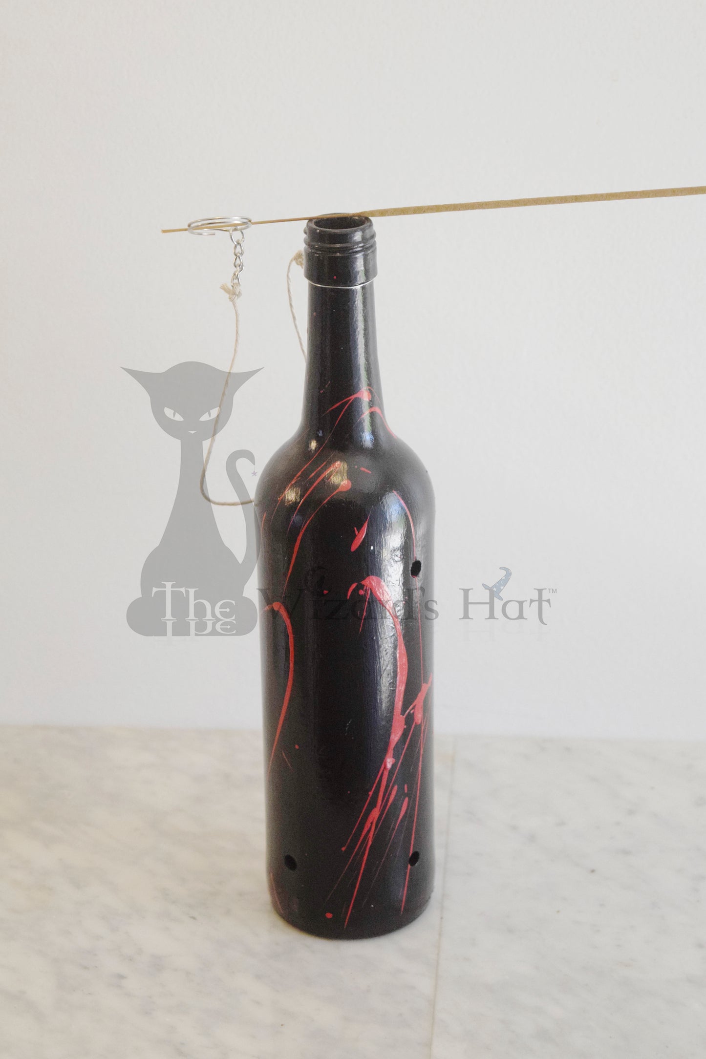 Crime Scene Series Smoking Incense Burner Bottle - Black & Red 750ML (Standard size) Traditional cork style top