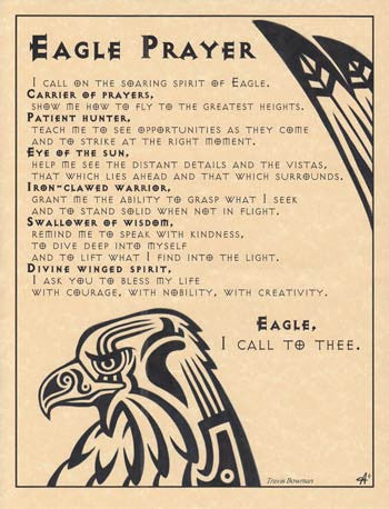 Majestic Eagle Prayer Wall Art Poster