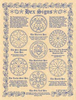 Traditional Pennsylvania Dutch Hex Signs Decorative Wall Poster