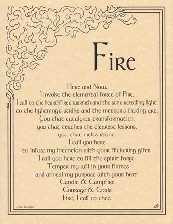 Fire Invocation Artistic Wall Poster