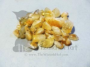 Natural Citrine Crystal - Heat Treated Tumbled Stone