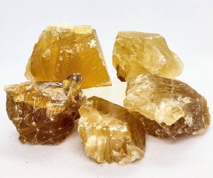 Raw Honey Brown Calcite Crystal Stone - Untumbled Natural Specimen