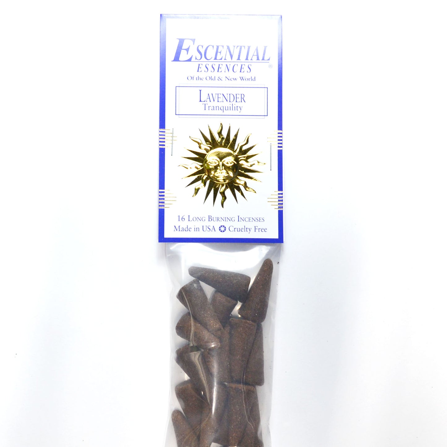 16/pk Lavender escential essences incense cones