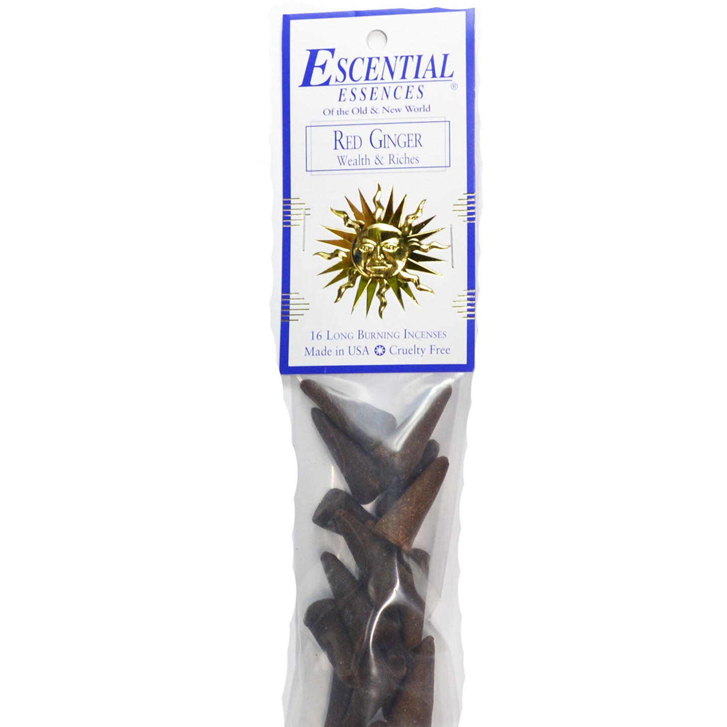 16/pk Red Ginger escential essences incense cones