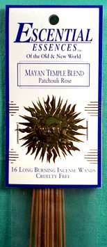 16/pk Mayan Temple essential essences incense sticks