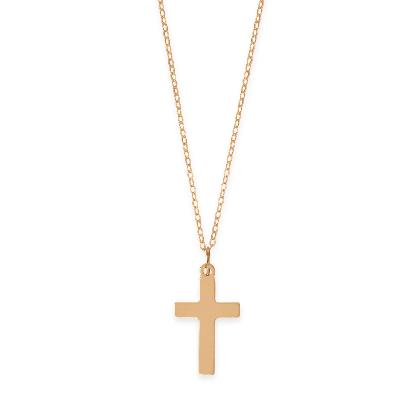 16" + 2" 14/20 Gold Filled Cross Necklace