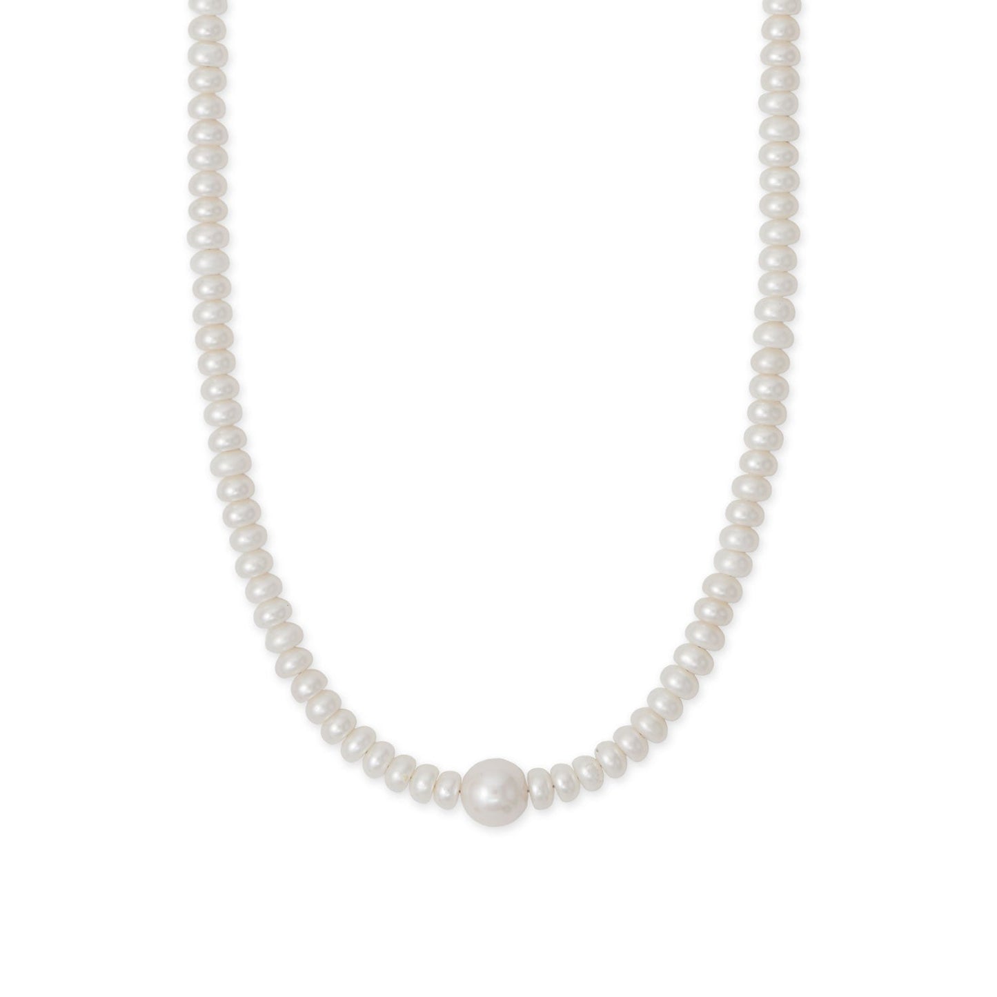 16" + 2" 14/20 Gold Filled Small and Large Cultured Freshwater Pearl Necklace