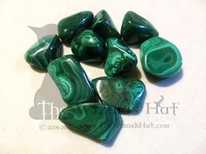 1 Natural Tumbled Malachite Gemstone Crystal