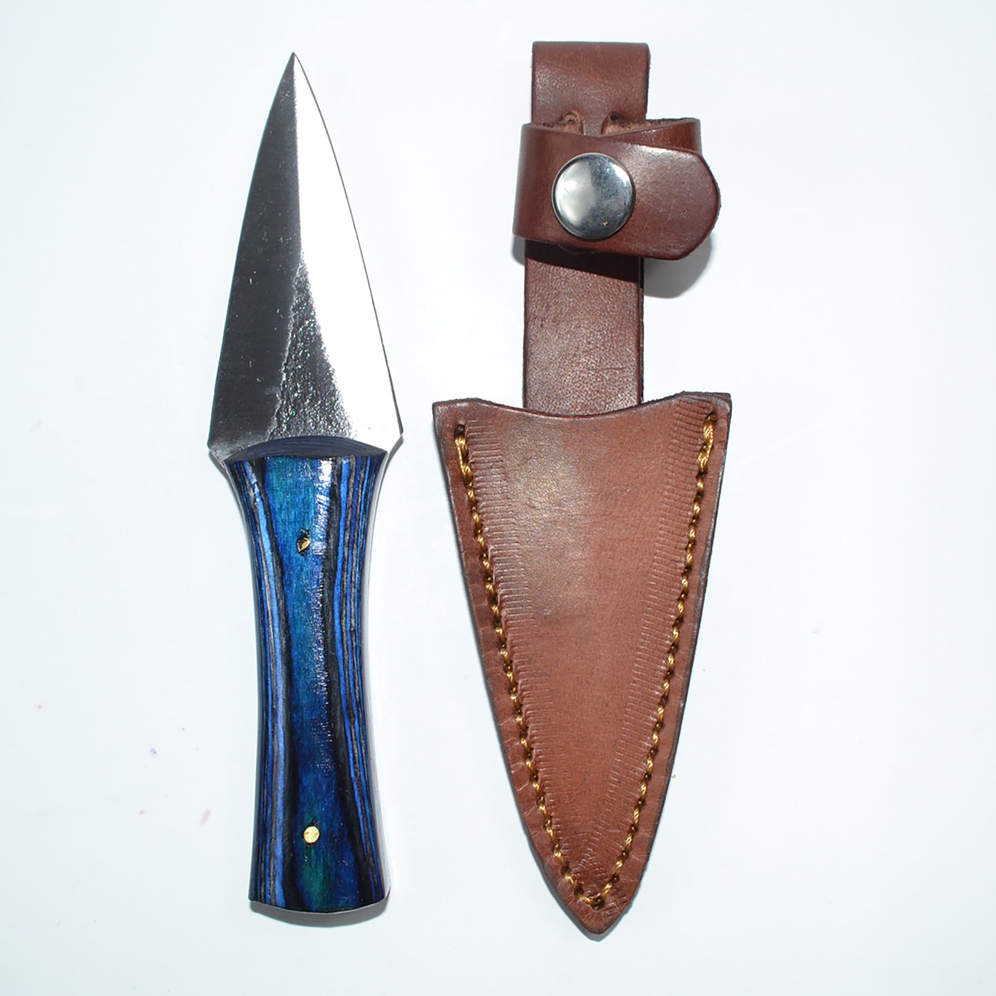 6 1/2" Hand-Forged Steel Arrowhead Athame Ritual Dagger