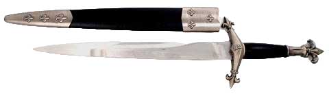 Ornate Fleur-de-Lis Medieval Ceremonial Athame Dagger
