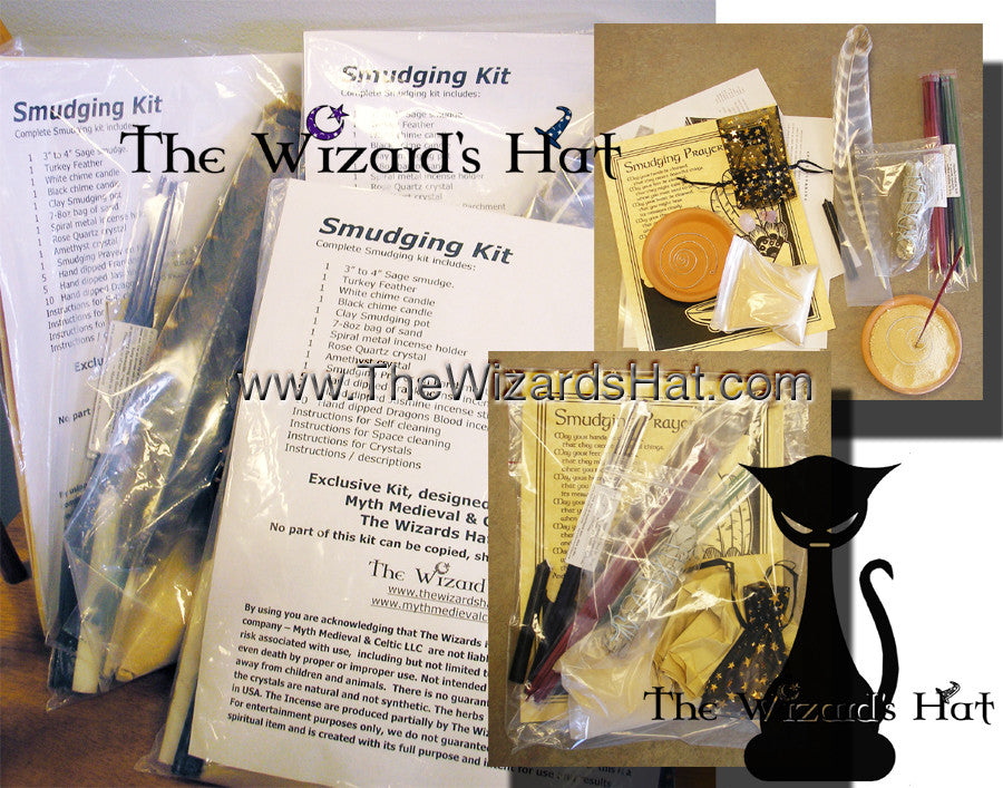 Complete Smudging Kit with Sage, Palo Santo, and Abalone Shell