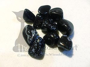 1 Piece Natural Snowflake Obsidian Tumbled Stone