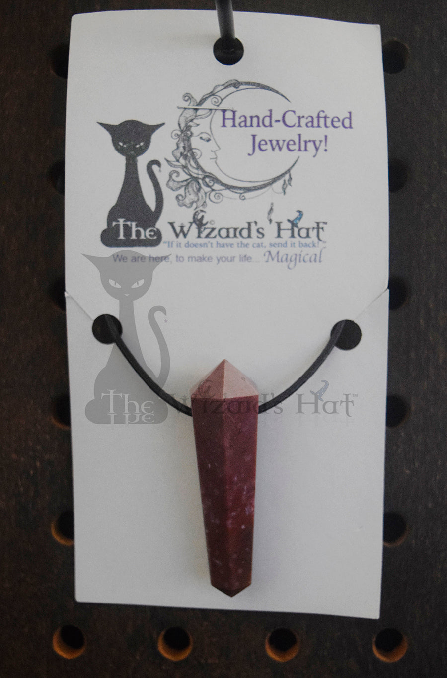 Handcrafted Natural Jasper Stone/Crystal Double Point necklace