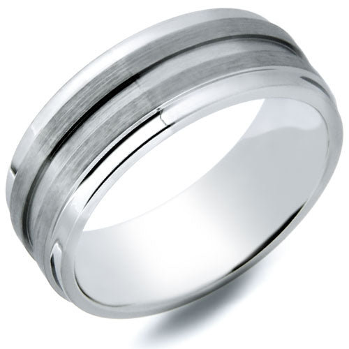 Handcrafted Cobalt Blue Men's Wedding Band - WRCB0450