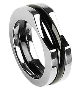 Premium Brushed Titanium Comfort Fit Wedding Band - WRT9015