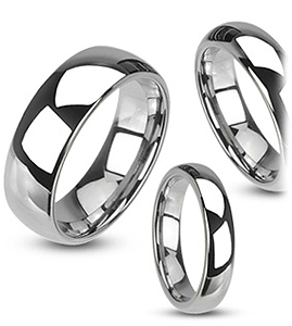 Polished Tungsten Carbide Wedding Band - WRTG9510