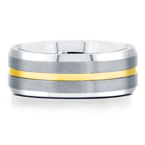 Premium Brushed Tungsten Carbide Wedding Band - WRTG9520A