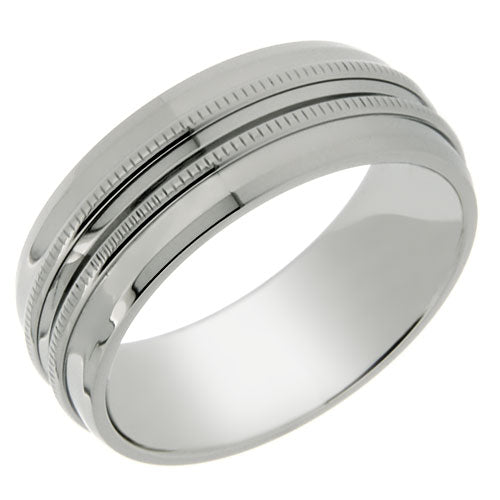 Premium Brushed Titanium Comfort Fit Wedding Band - WTM5501