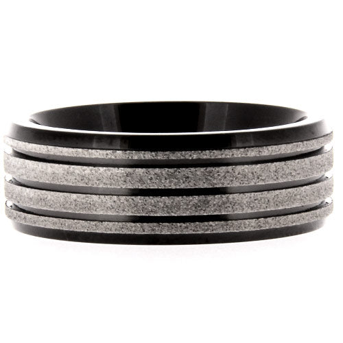 Premium Brushed Titanium Comfort Fit Wedding Band - WTM5778
