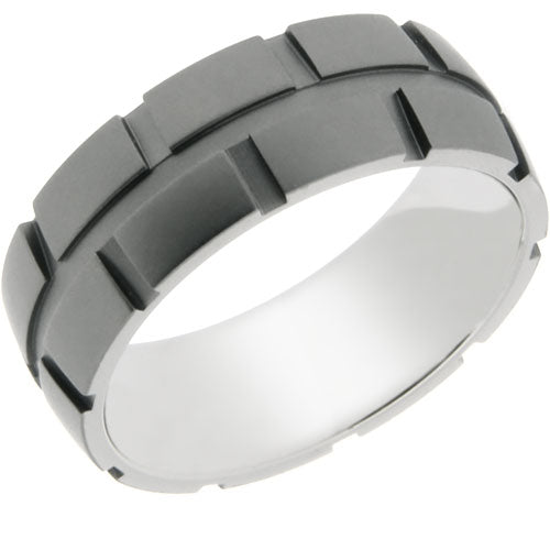 Premium Brushed Titanium Comfort Fit Wedding Band - WTM8970