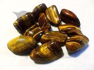 Natural Brown Tiger's Eye Tumbled Crystal Stone - Single Piece