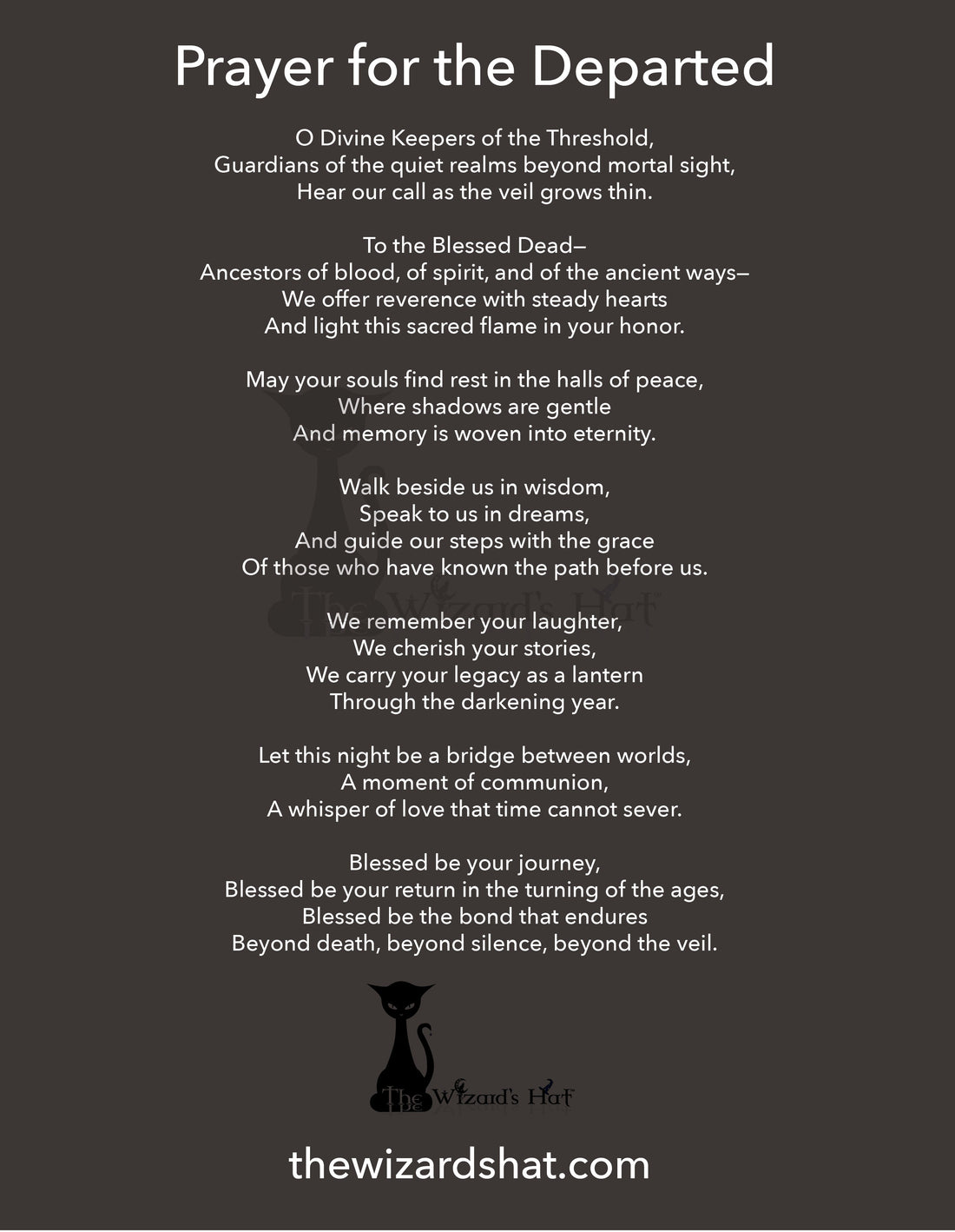 Prayer for the departed