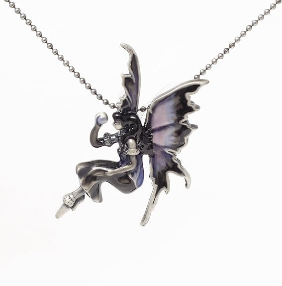 Amy Brown Pewter and Resin Fairy Pendant Necklace