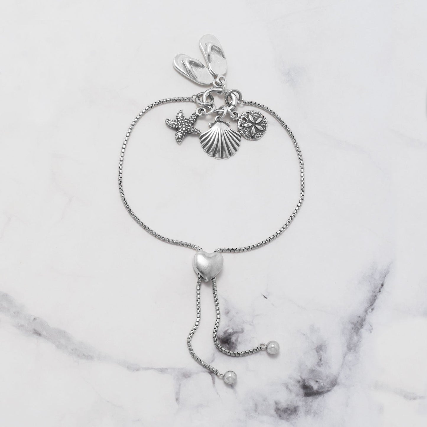 Silver or Gold 3D Movable Pair of Sandals Charm