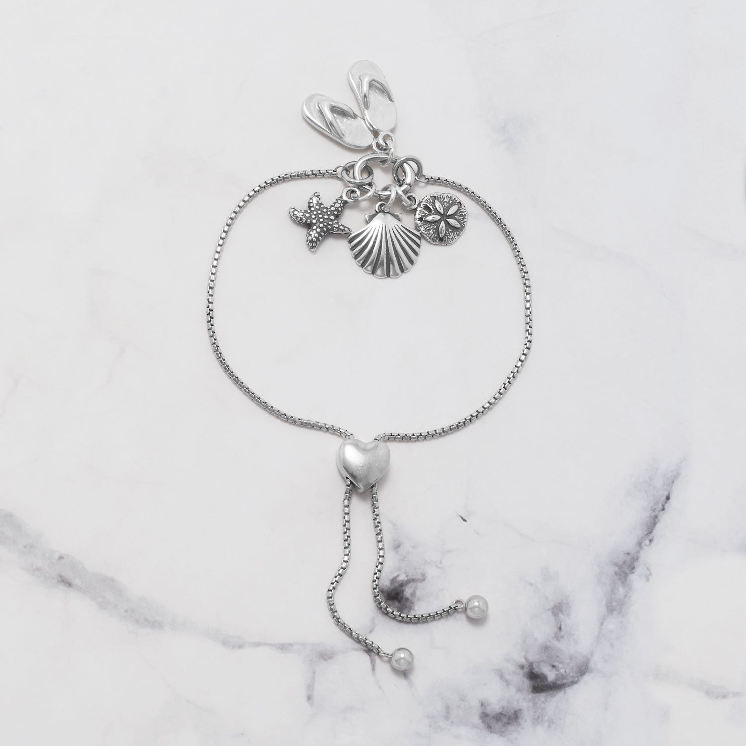 Silver or Gold 3D Movable Pair of Sandals Charm
