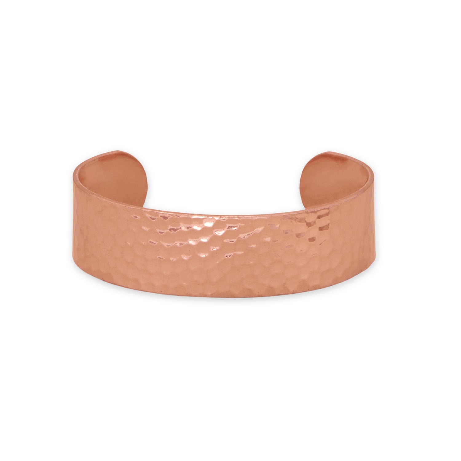 3/4" (19mm) Hammered Solid Copper Unisex Cuff Bracelet