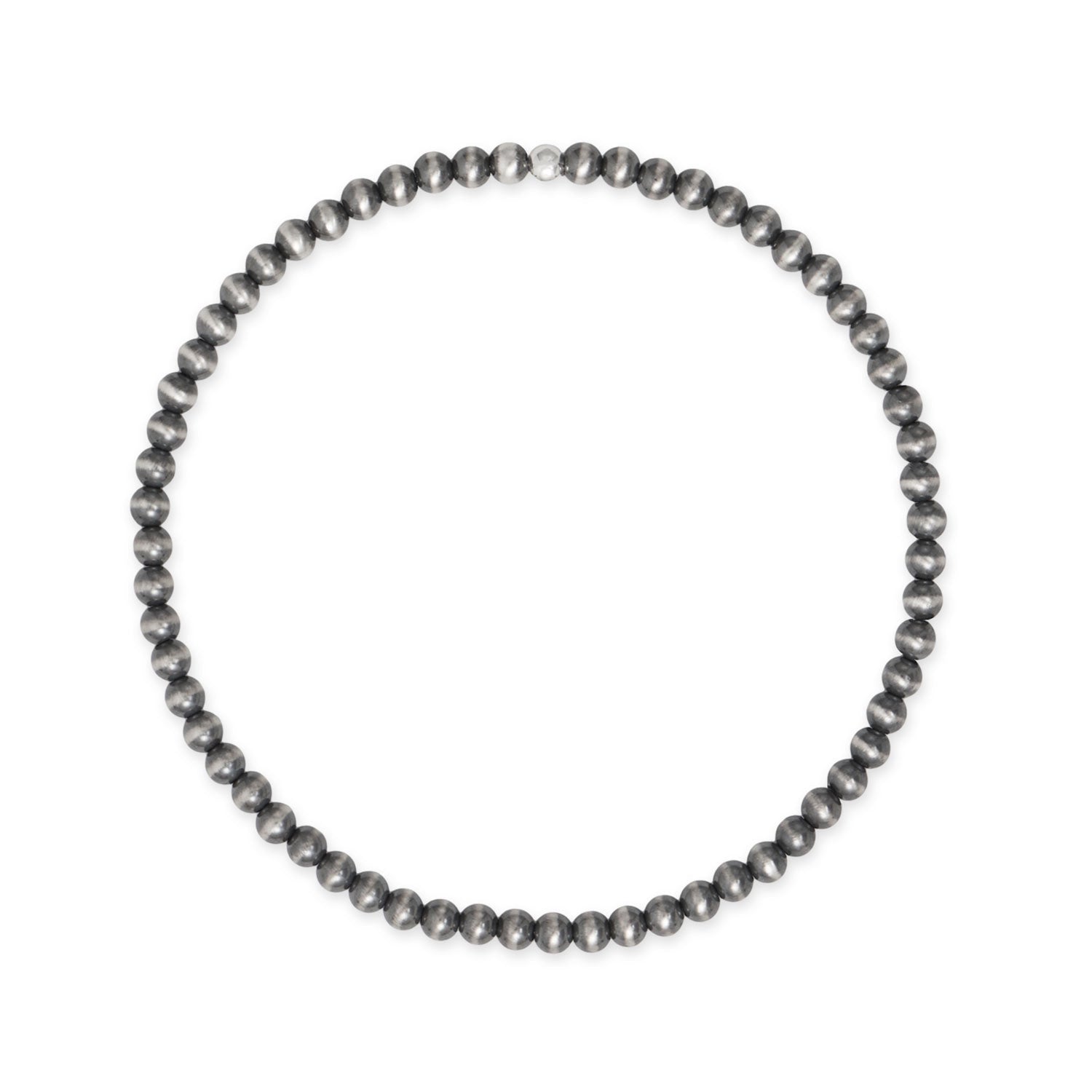 3mm Oxidized Bead Stretch Bracelet