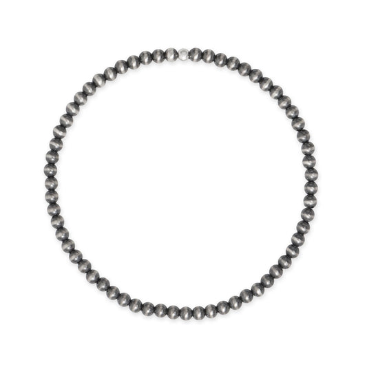 3mm Oxidized Bead Stretch Bracelet