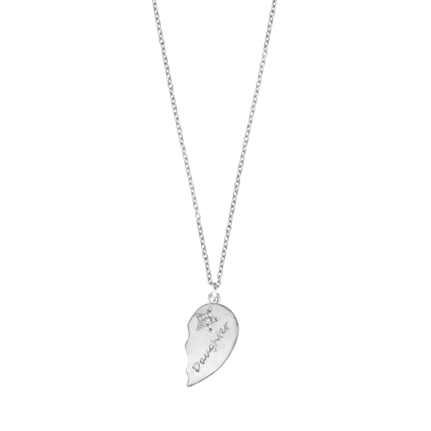 Mother/Daughter CZ Moon and Stars Necklace Set