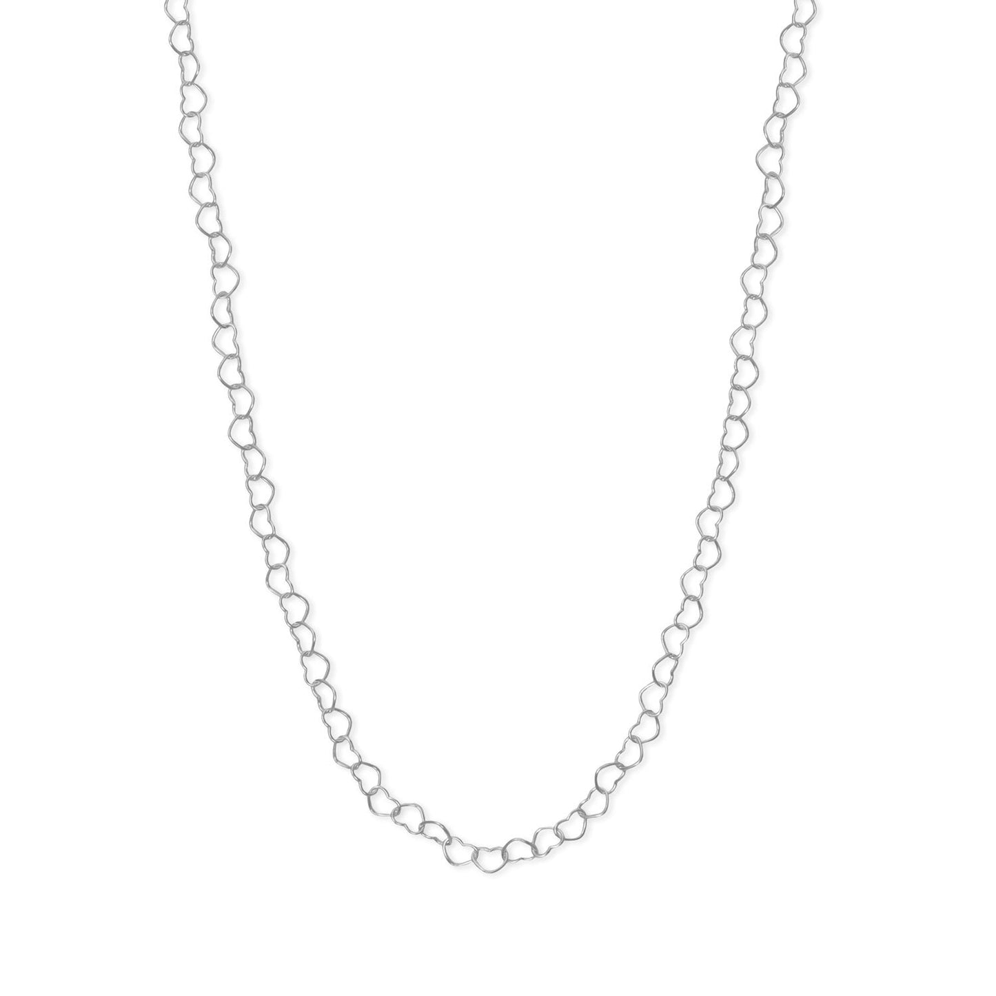 Dainty Linked Heart Chain Necklace