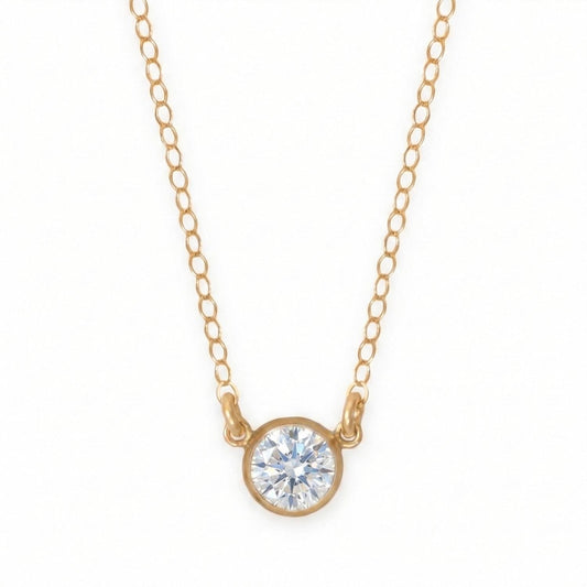 16" + 2" 14/20 Gold Filled 6mm CZ Necklace
