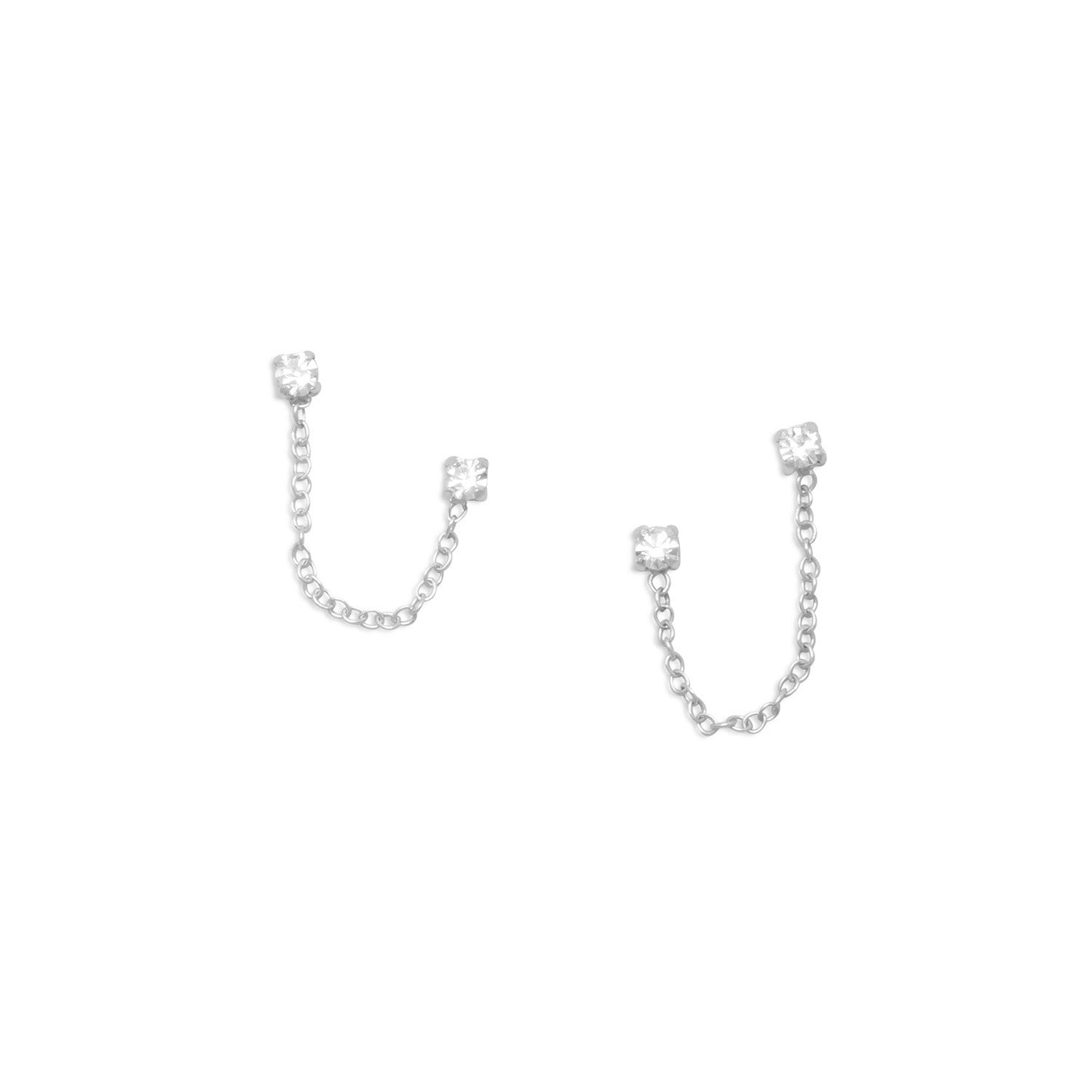 Double Post Crystal Stud Earrings