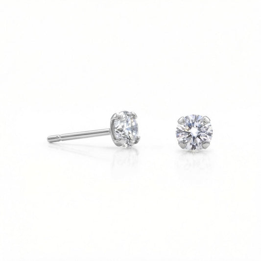 4mm CZ Stud Earrings